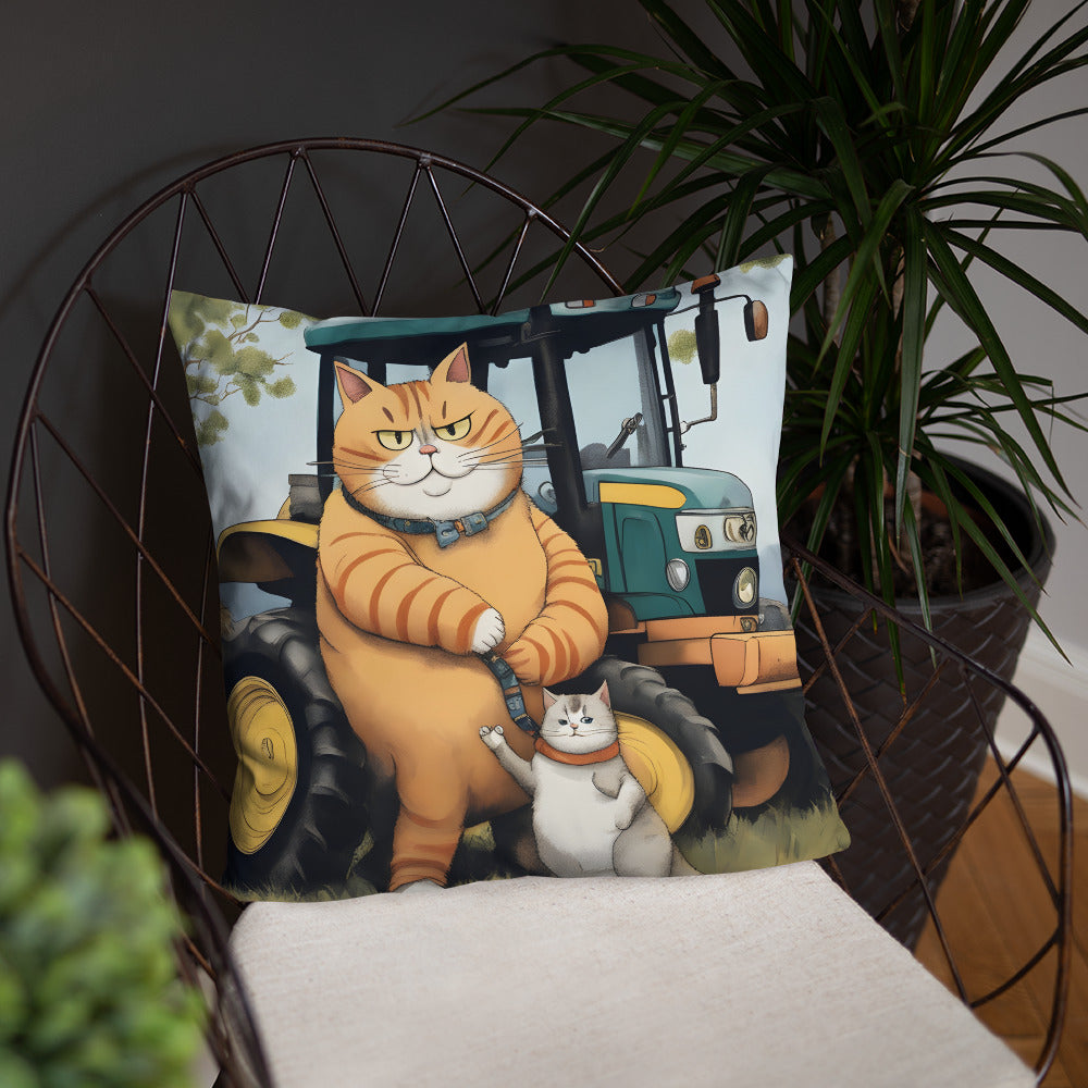 Pillow - Tractor Cat & Son