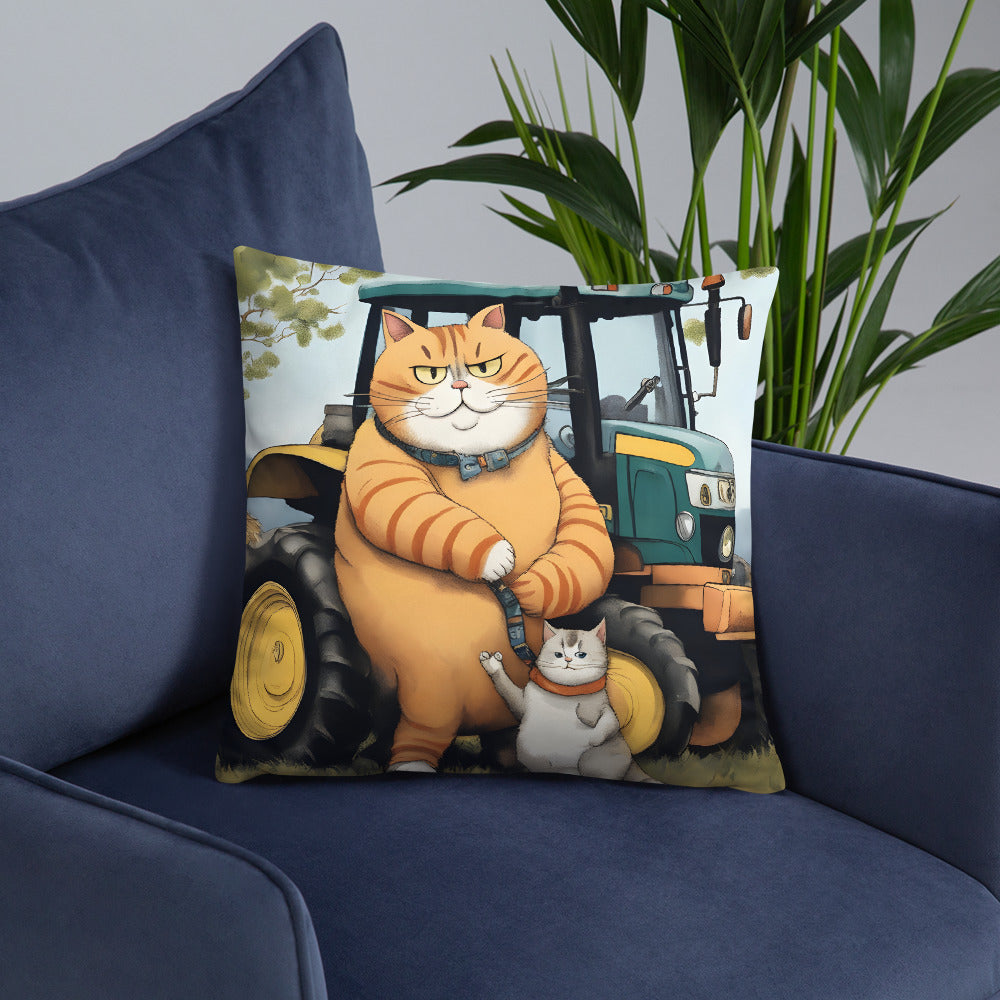 Pillow - Tractor Cat & Son