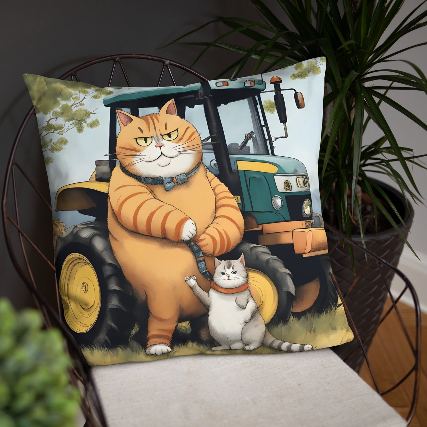 Pillow - Tractor Cat & Son