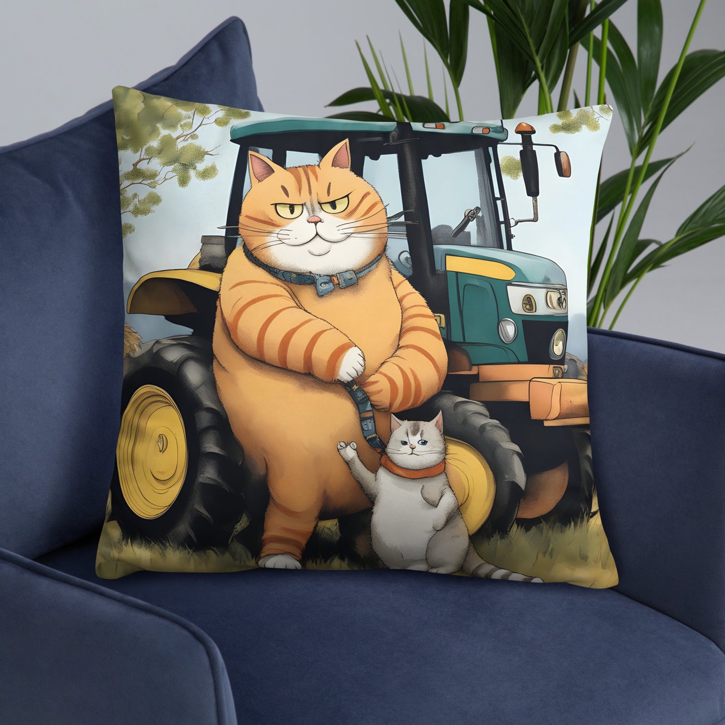 Pillow - Tractor Cat & Son