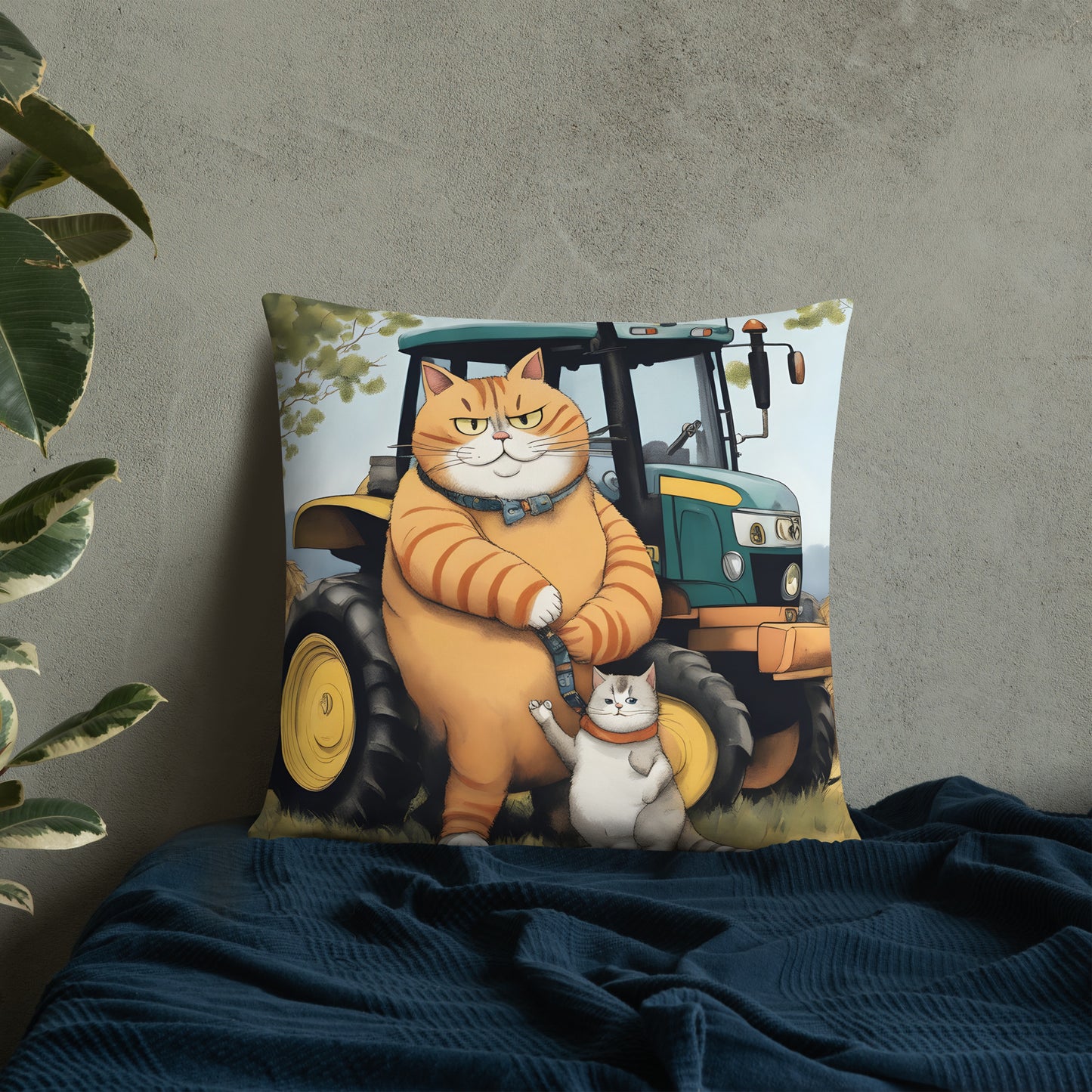 Pillow - Tractor Cat & Son