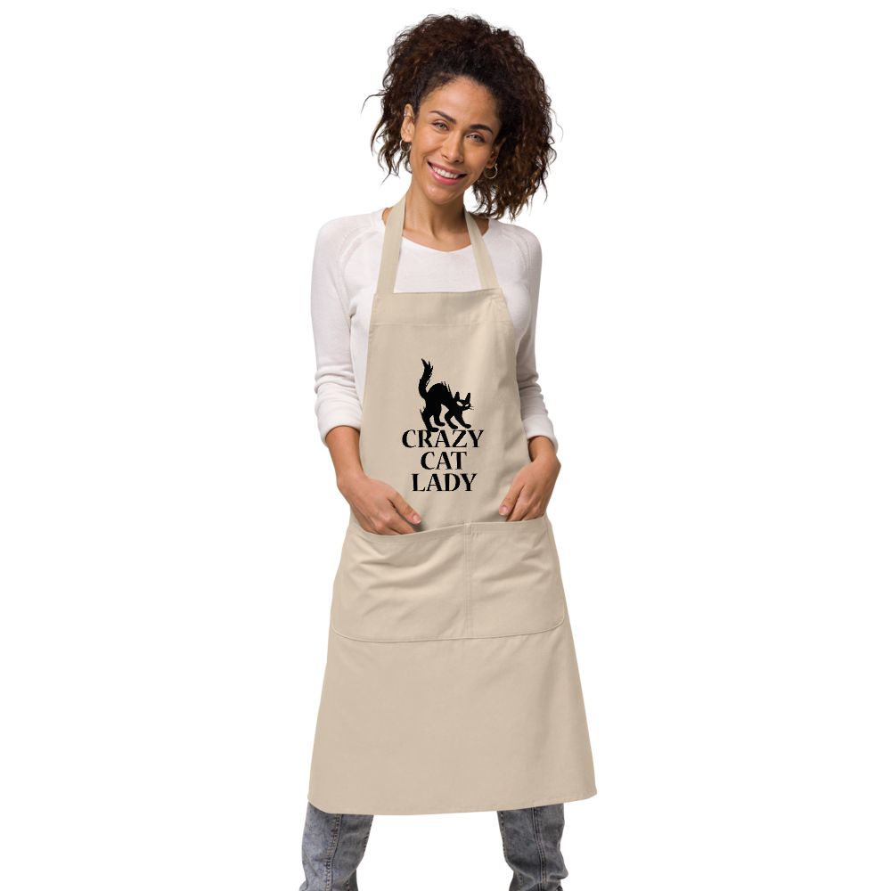 Apron cat motive in cotton