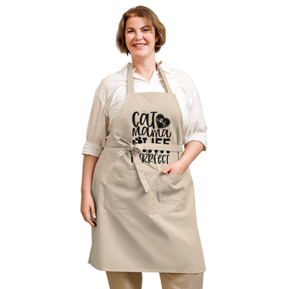 Organic cotton apron Cat Mama