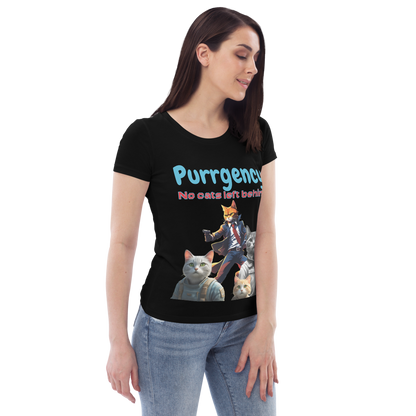 Women's fitted eco tee - No Cats Left Behind