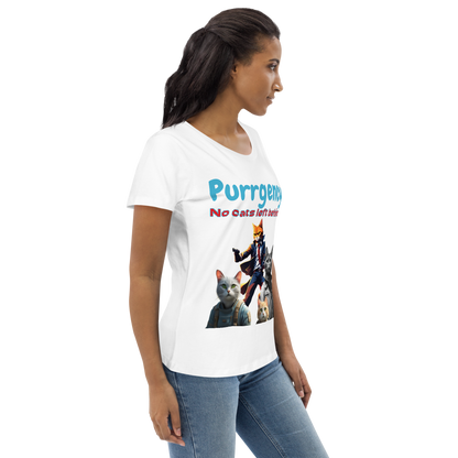 Women's fitted eco tee - No Cats Left Behind